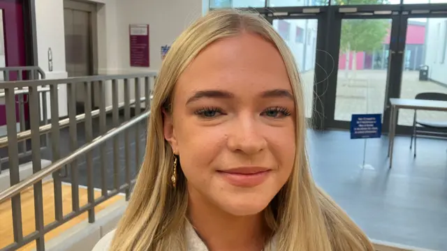 Rebecca McVeigh smiles as she speaks to the BBC