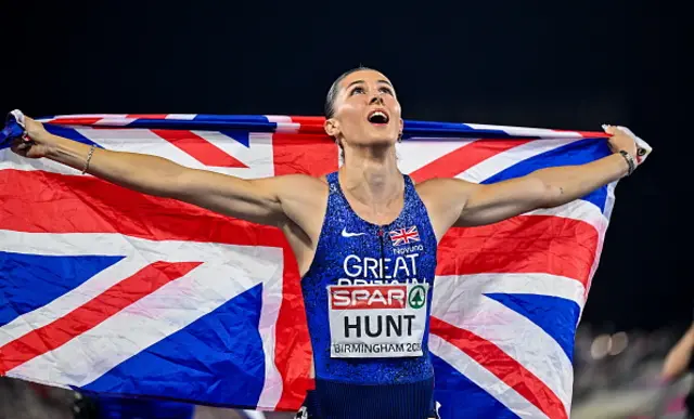 Amy Hunt celebrates