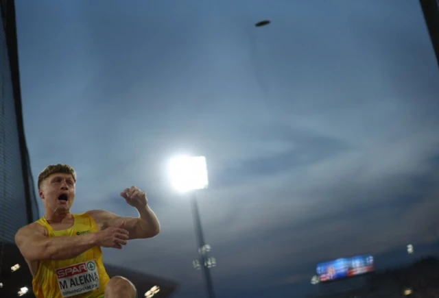 Lithuania's Mykolas Alekna in action during the Men's Discus Throw Final