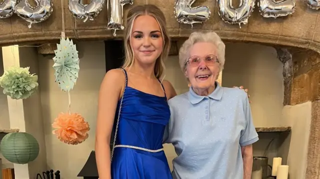 A grandaughter and grandmother
