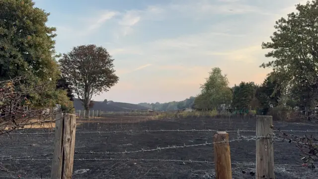 Burnt ground near Stourbridge