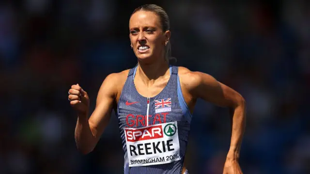 Jemma Reekie of Team Great Britain competes in the Women's 800 Metres Semi-Finals during day four of the 27th European Athletics Championships at Alexander Stadium