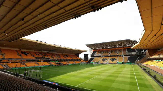 Wolves Molineux stadium before kick-off against Blackburn Rovers