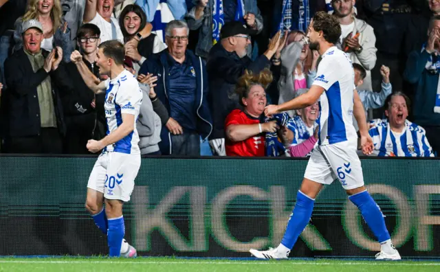 Nicky Clescenco celebrates
