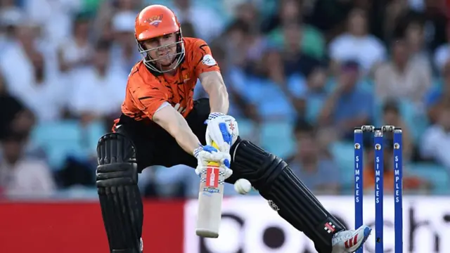 Harry Brook batting