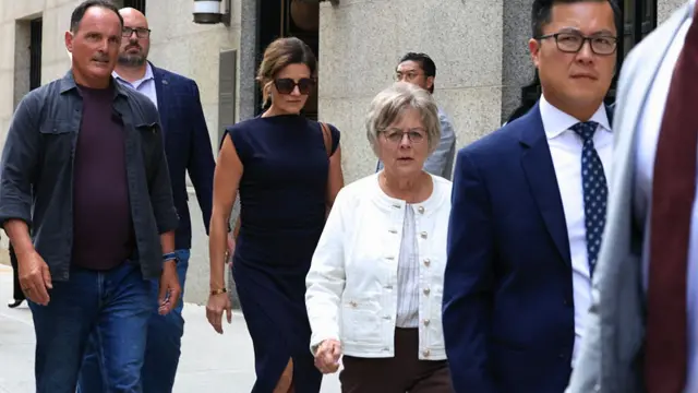 Family members of Brian Thompson seen leaving court