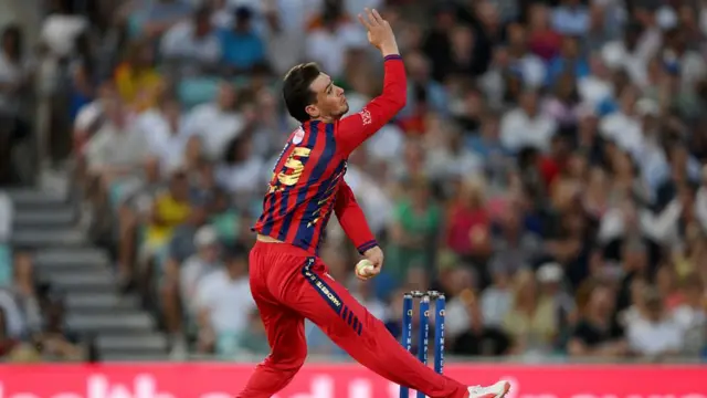 Noor Ahmed bowls