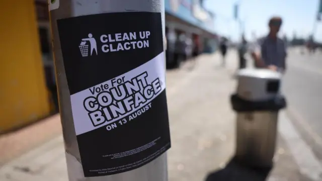 A sticker stating 'vote for Count Binface'