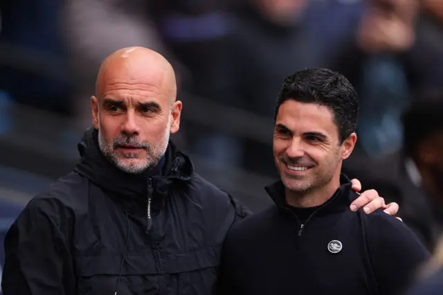 Pep Guardiola and Mikel Arteta
