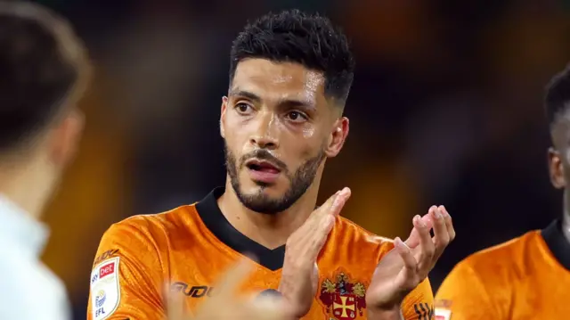 Wolves' Raul Jimenez claps his hands after the 2-2 draw with Blackburn