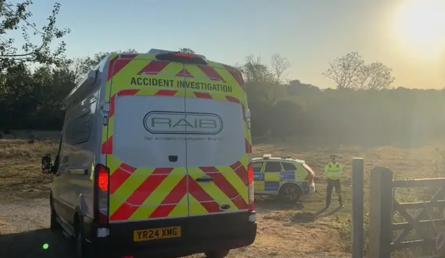 A Rail Accident Investigation Branch arrives at the scene