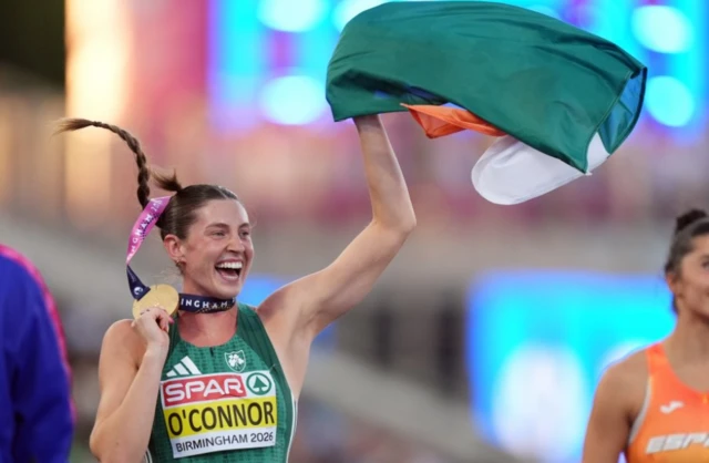 Kate O'Connor of Ireland celebrates