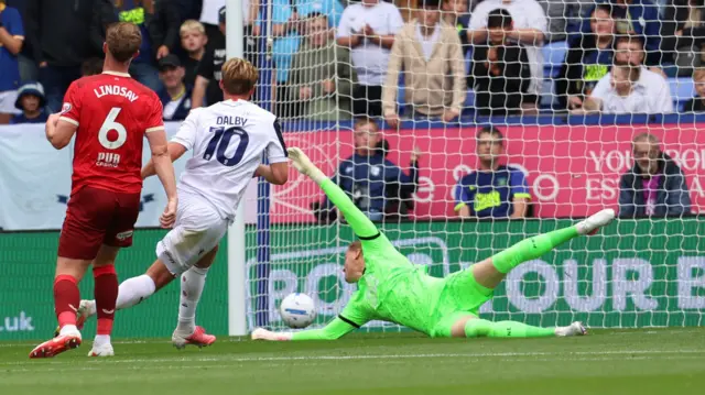 Sam Dalby of Bolton Wanderers scores the sides first goal to make it 1-0