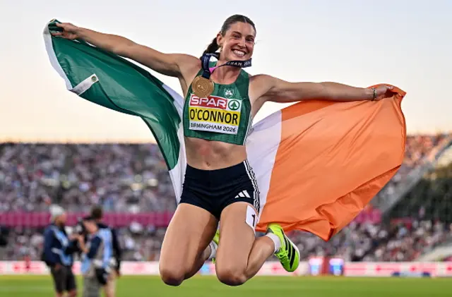 Kate O'Connor of Ireland celebrates