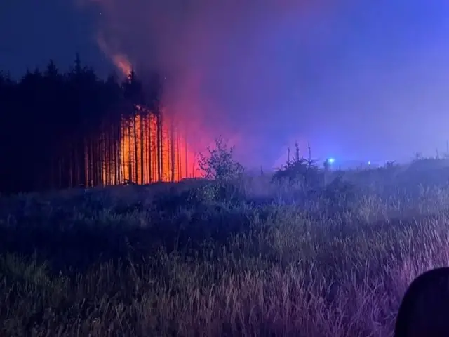 Fire at Clun in Shropshire