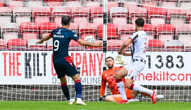 Brian Graham fails to convert from close range