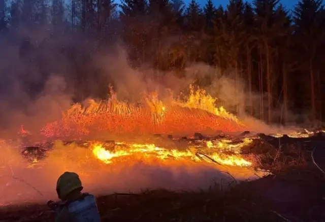 Fire at Clun
