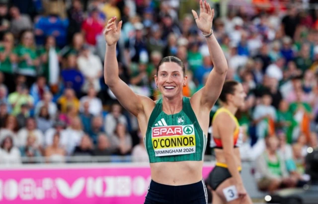 Kate O'Connor of Ireland celebrates