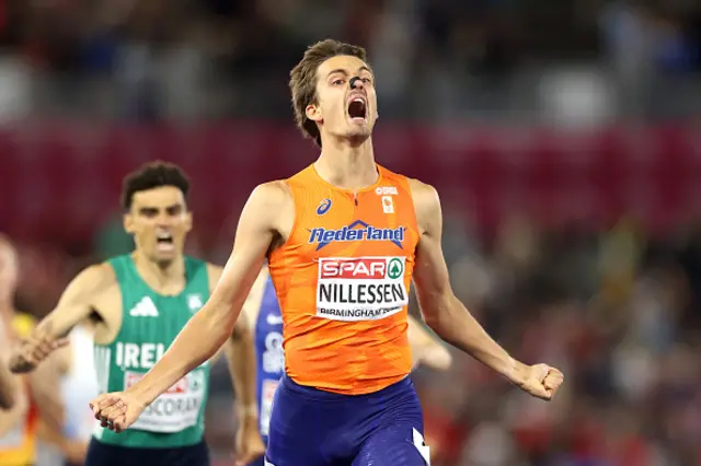 Stefan Nillessen of Team Netherlands crosses the finish line