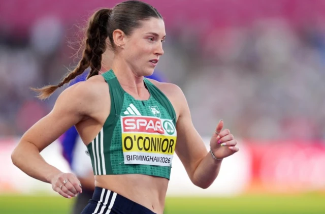 Kate O'Connor of Ireland during the Women's Heptathlon 800m