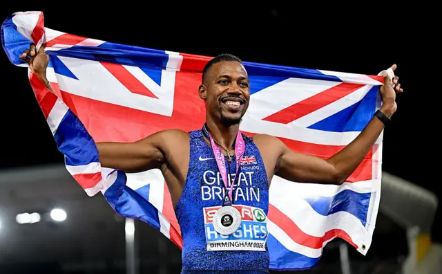 Zharnel Hughes of Great Britain and Northern Ireland