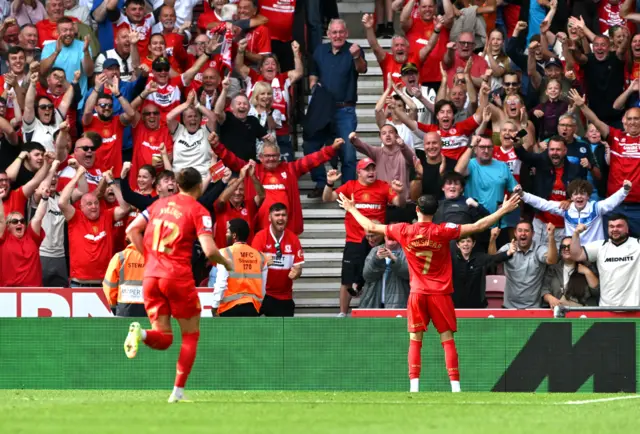 Will Lankshear celebrates for Middlesbrough
