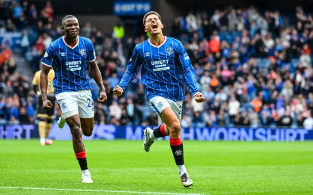 Rangers lead 2-1 at Ibrox
