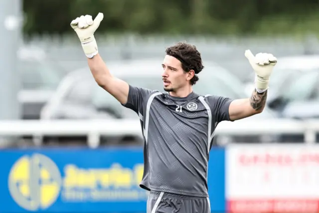 Matthew Connelly is in between the sticks for Motherwell