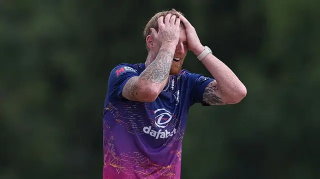 Ben Stokes with hands on his head