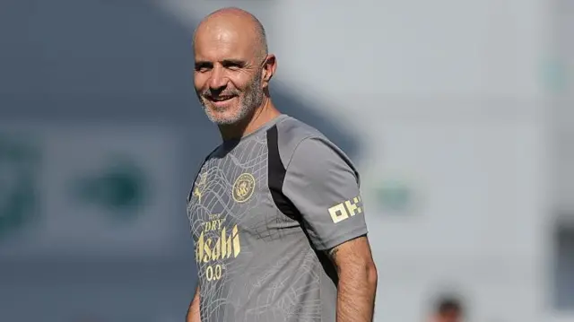 Enzo Maresca in training