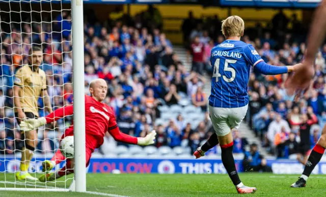 Ross McCausland knocked in goal number five for Rangers