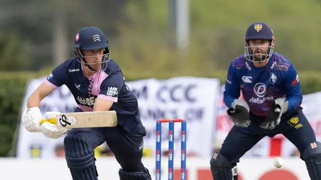 Luke Hollman batting for Middlesex