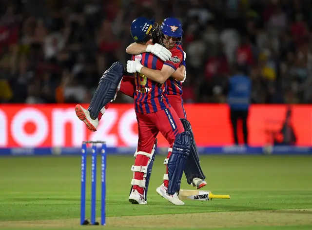 Leus du Plooy and Liam Dawson celebrate