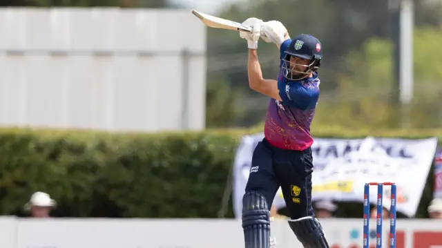 Will Rhodes drives down the ground