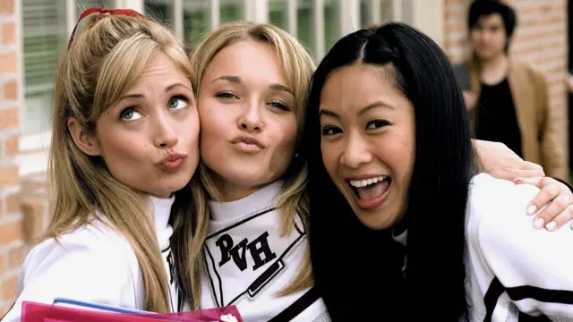 HAYDEN PANETTIERE, CINDY CHIU, on set of BRING IT ON: ALL OR NOTHING, 2006.