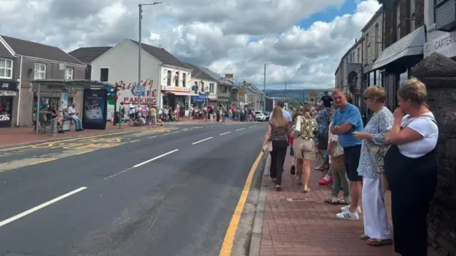 Crowds lining the streets