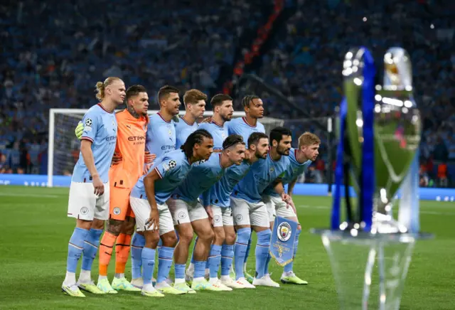Manchester City starting XI in the 2023 Champions League final against Inter Milan