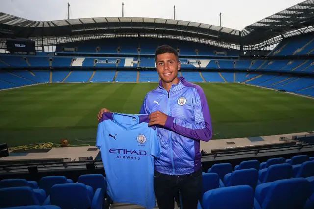 Rodri signs for Manchester City in July 2019