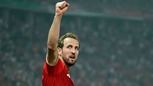 Harry Kane in action for Bayern Munich