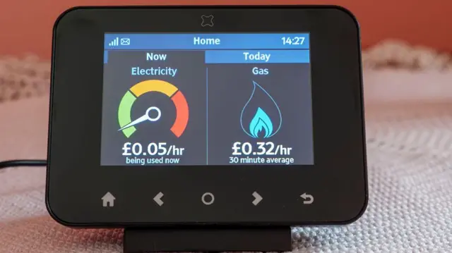 A close up of a smart meter
