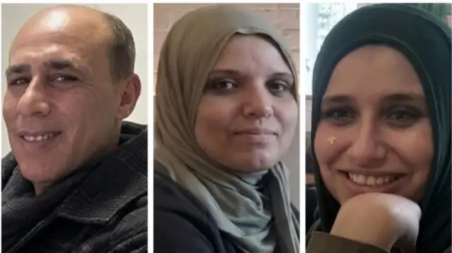 Hassan El-Khawas, 55, his partner Zeina Alayn, 37,and their daughter Sara El-Khawas, 14.