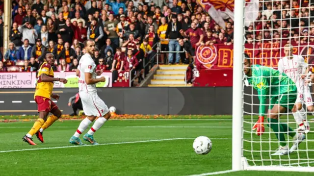 Motherwell's Regan Charles-Cook scores to make it 1-0