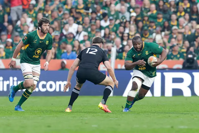 Ox Nche with the ball
