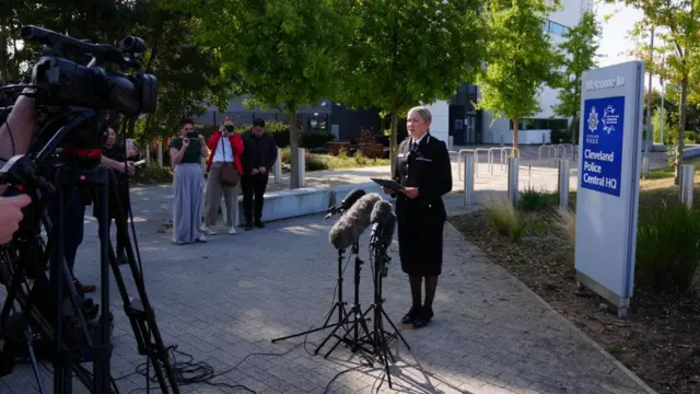 Cleveland Police Chief Constable Victoria Fuller addresses media