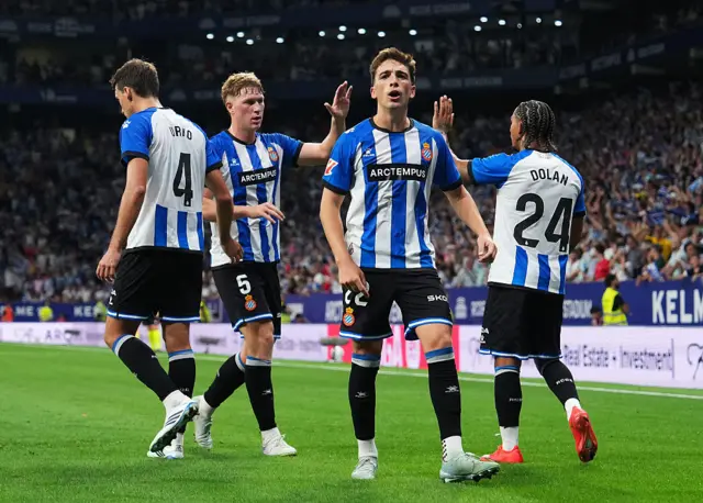 Espanyol players celebrating