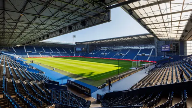 West Bromwich Albion's The Hawthorns stadium before kick-off against Burnley