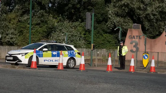 The scene near the A66 in South Bank, near Middlesbrough following a fatal crash involving a police car and a Volkswagen Passat in which seven people died, including two police officers