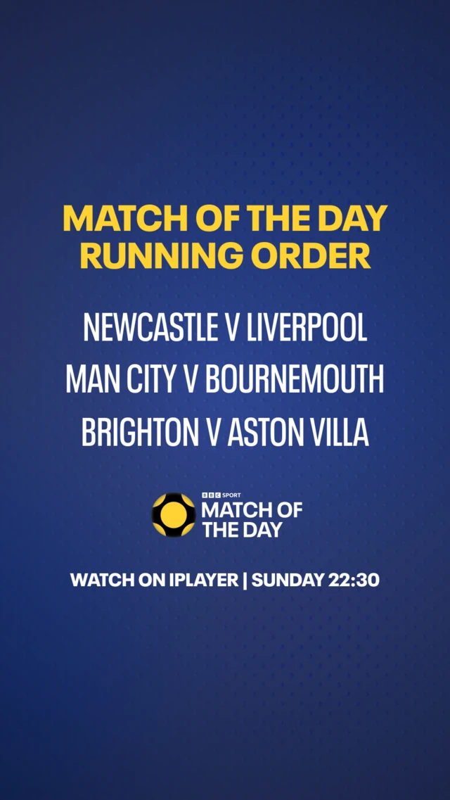 MOTD running order