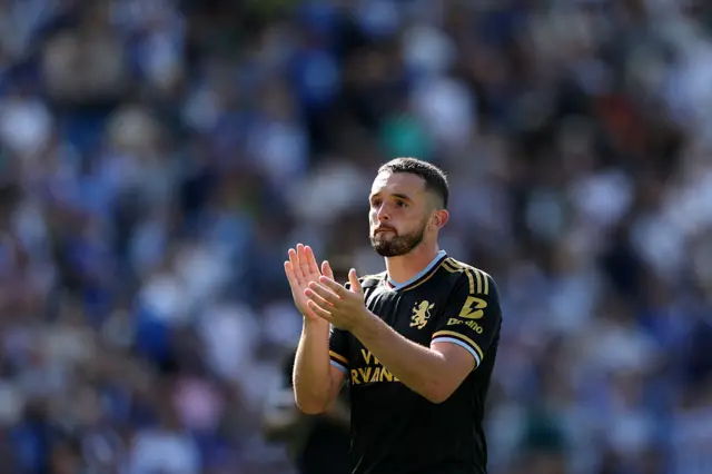 John McGinn of Aston Villa reacts