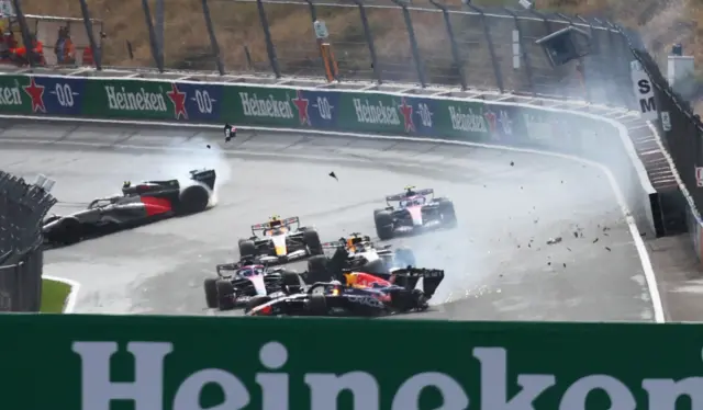 Max Verstappen crashes at Zandvoort